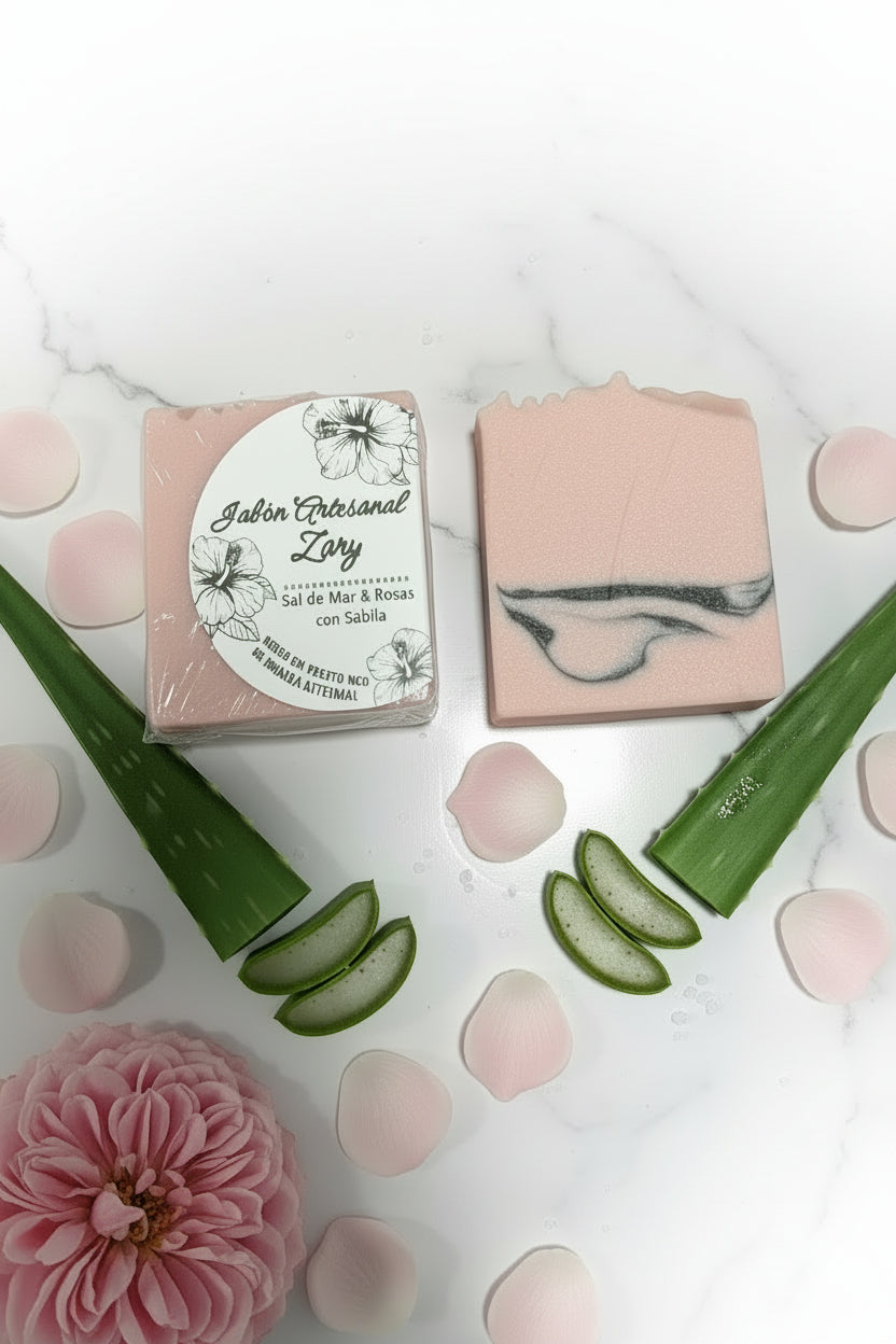 Sal de Mar y Rosas (Aloe Vera)