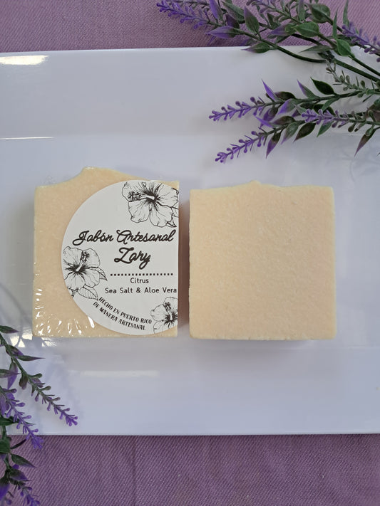 Jabón Citrus, Sal de Mar & Sábila